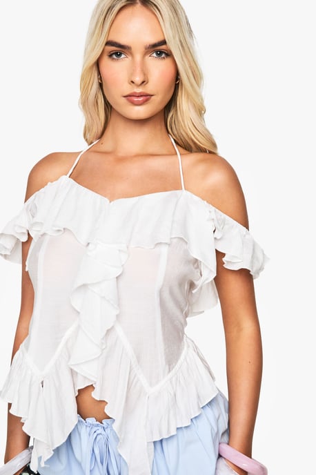 Woven Ruffle Top - Image 4