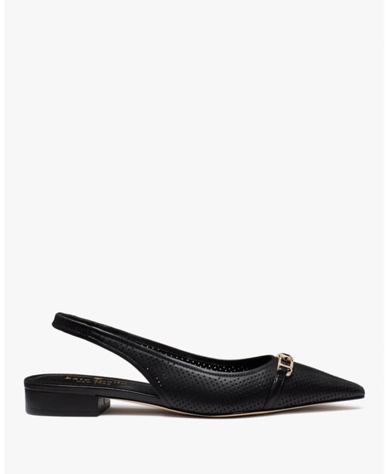 Hallie Perforated Leather Slingback Flat - Image 1