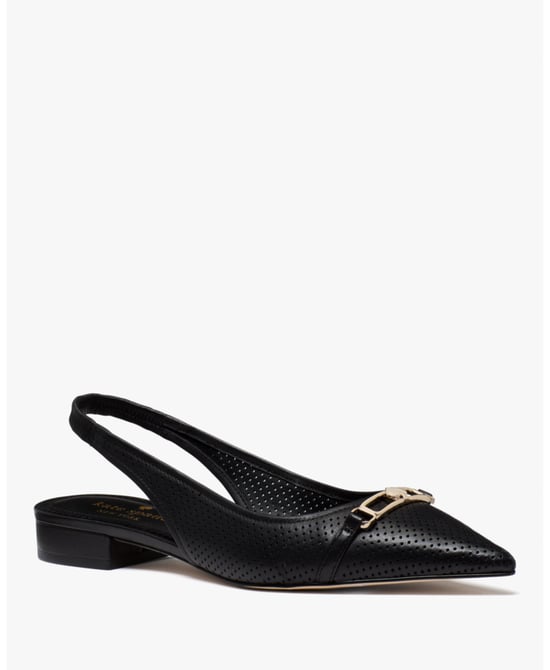 Hallie Perforated Leather Slingback Flat - Image 2