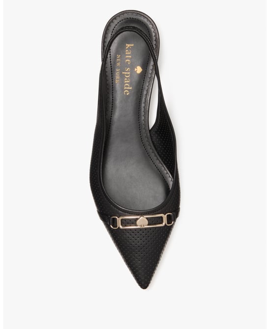 Hallie Perforated Leather Slingback Flat - Image 3