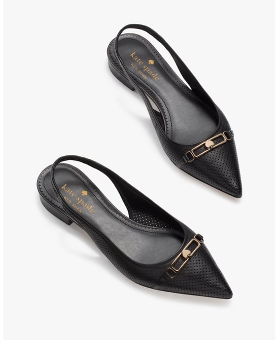 Hallie Perforated Leather Slingback Flat - Image 5