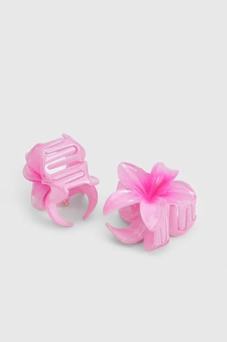 Small Flower Hair Clips 2 Pack - Image 3