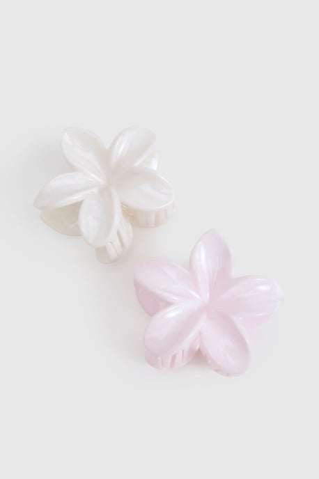 Marbled Large Flower Hair Clip 2 Pack - Image 2