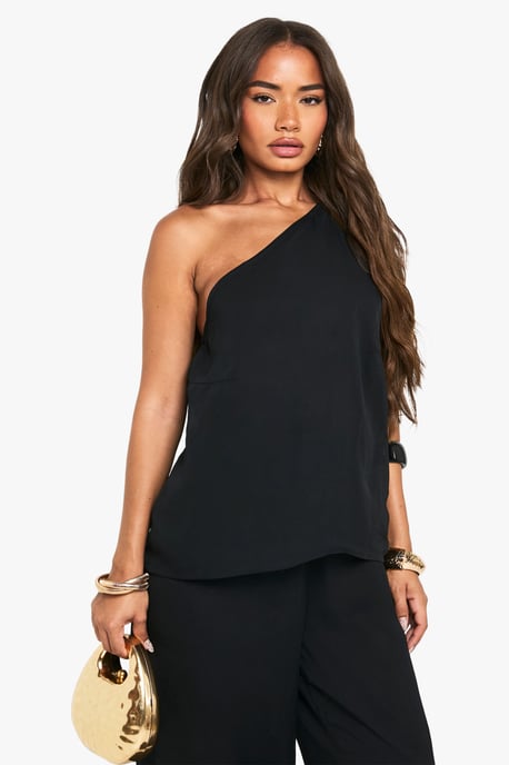 Chiffon Textured Draped Wide Leg Jumpsuit - Image 4