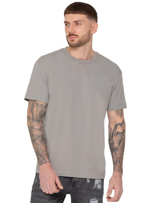 Enzo | 3 Pack Oversized Crew Neck T-Shirt - BLK/OFFWHT/GRY - Image 4