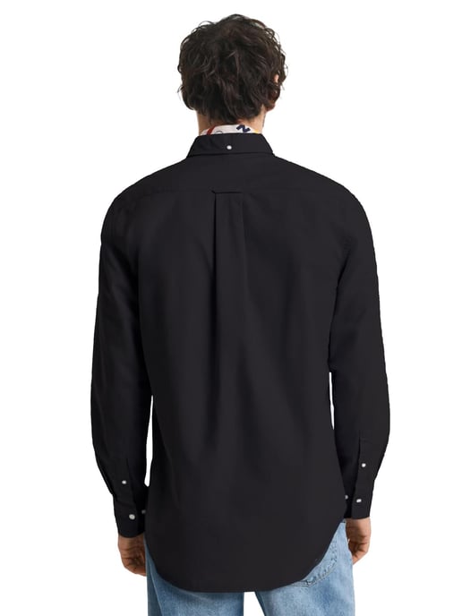 Enzo | 2 Pack Mens Regular Fit Oxford Shirt - Black & Navy - Image 3
