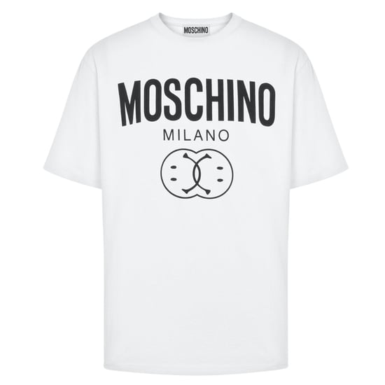Moschino Milano Double Smiley Logo Wit T-shirt - Image 1