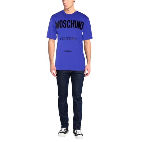 Moschino Couture Gloss Logo Blue T-shirt - Image 2