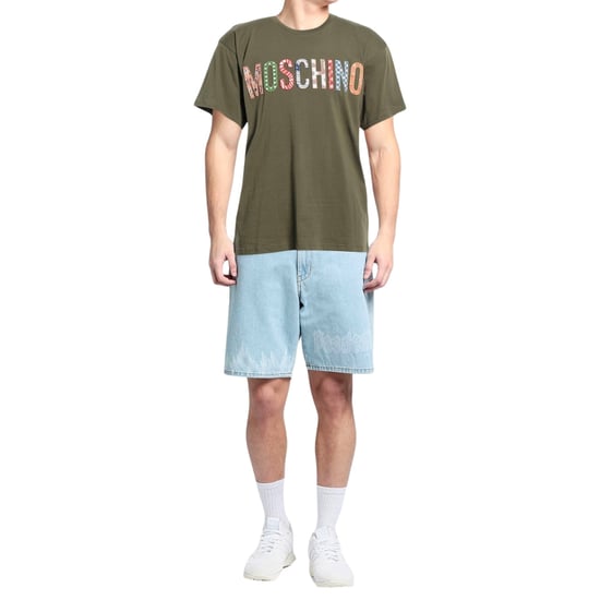 Moschino Bold Geborduurd Veelkleurig Logo Groen T-shirt - Image 2