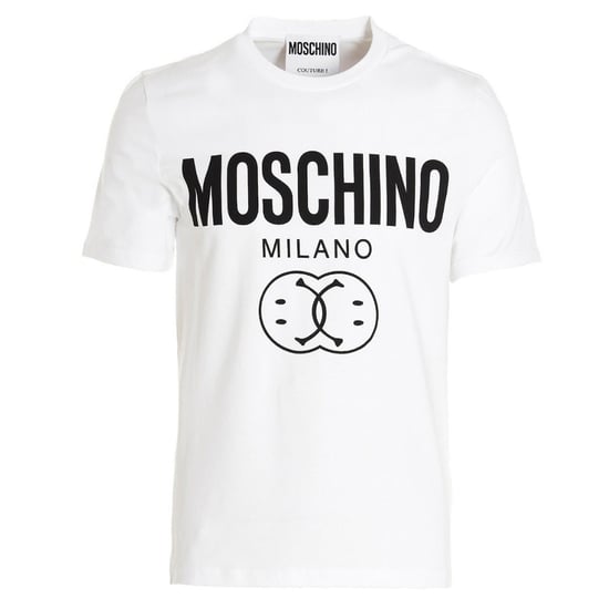 Moschino Double Smiley Logo White T-shirt - Image 1