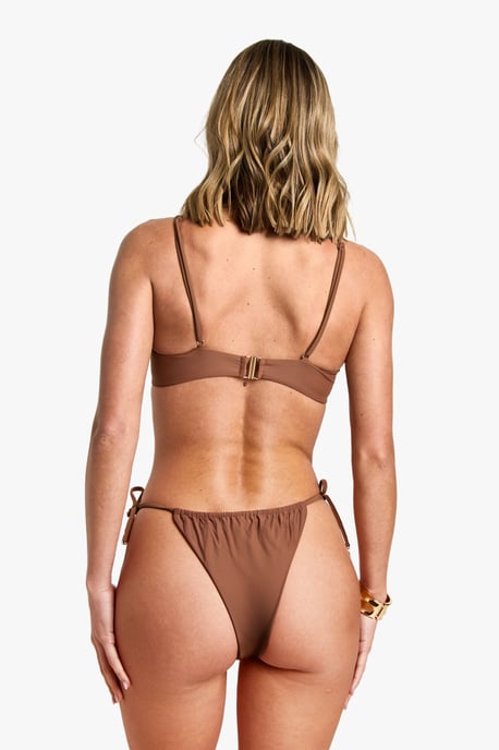 Feather Charm Trim Tie Side Bikini Bottoms - Image 2