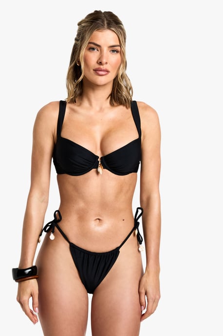 Shell Trim Tie Side Bikini Bottoms - Image 3