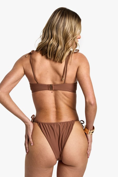 Hamsa Hand Charm Trim Tie Side Bikini Bottoms - Image 2