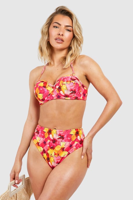 Tropical High Waisted Bikini Brief - Image 1