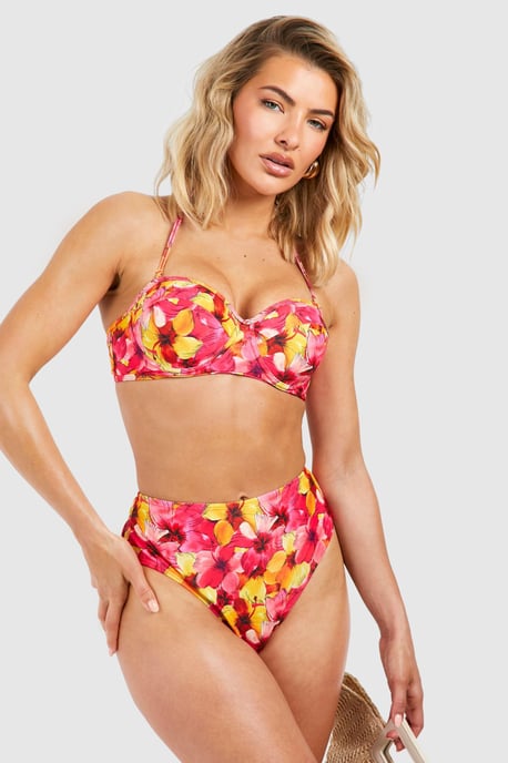 Tropical High Waisted Bikini Brief - Image 3