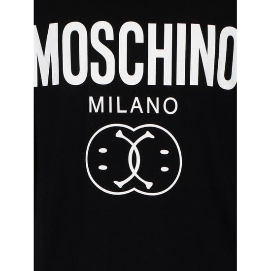Moschino Milano Dubbel Smiley Svart T-shirt - Image 3