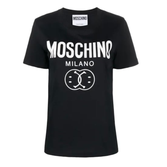 Moschino Dubbel Smiley Svart T-shirt - Image 1