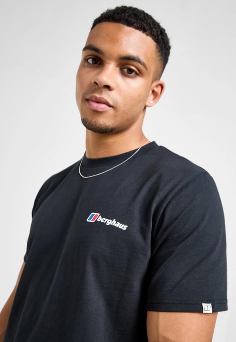 Berghaus Mens Mountain Coordinates T shirt in Black - Image 3