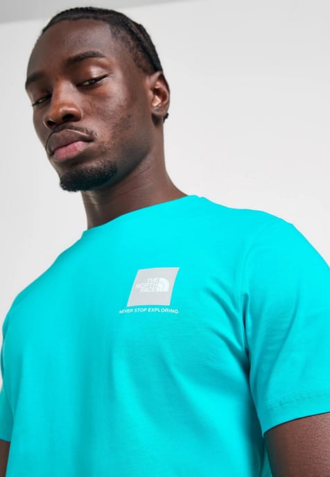 The North Face Mens M Small Box Logo T Shirt in Galactic Blue - Image 3