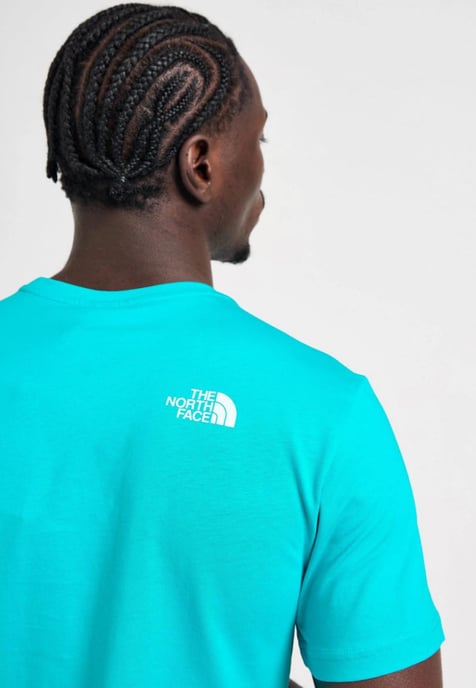 The North Face Mens M Small Box Logo T Shirt in Galactic Blue - Image 4