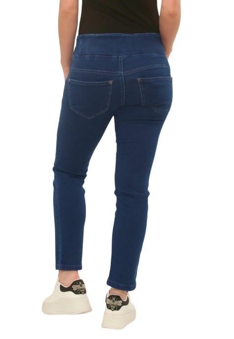 Womens Elasticated Waist Tummy Control Jeans in New Blue - Image 2