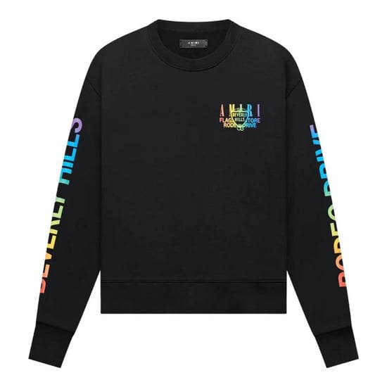 Amiri Xo Beverly Hills Zwarte Ronde Hals Trui - Image 1