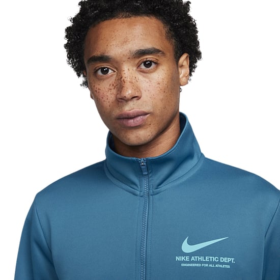 Nike-logga På Ryggen Blå Träningsjacka Med Dragkedja - Image 3