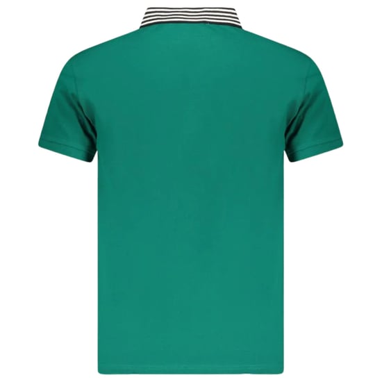 Cavalli Class Striped Collar Green Ottanio Polo Shirt - Image 2
