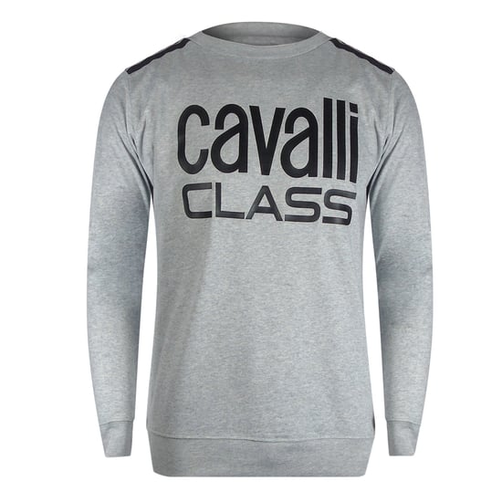 Cavalli Class Sweatshirt Met Getapete Schouders, Grijs - Image 1