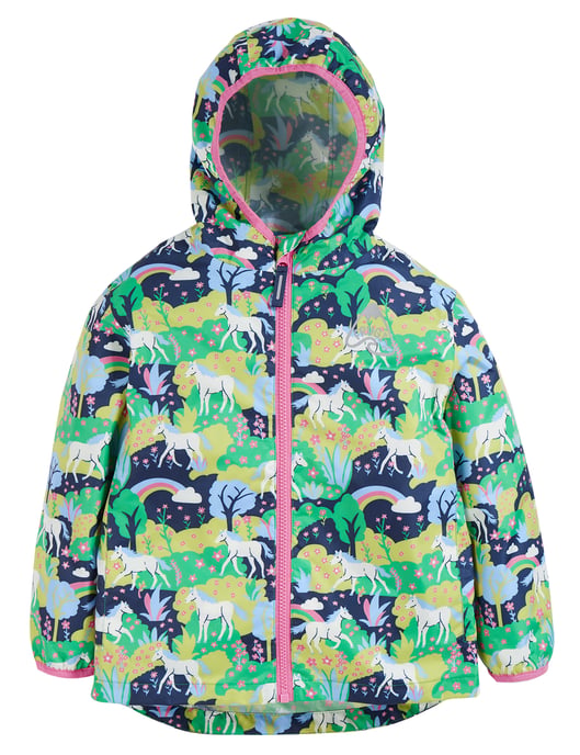 Frugi Girls Rain Or Shine Jacket - Blue - Image 1