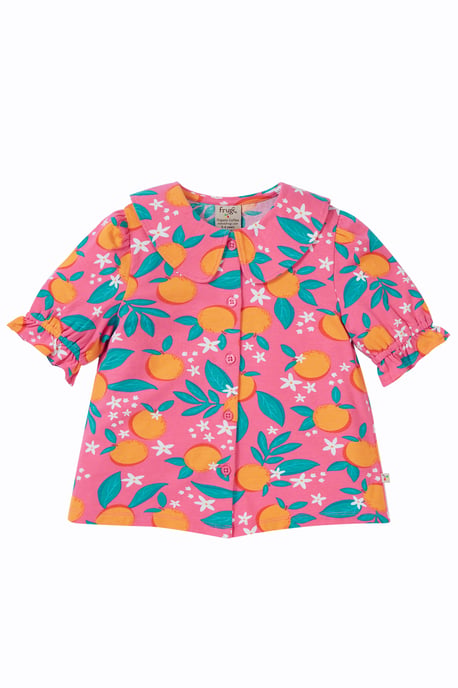 Frugi Girls Karensa Top - Pink - Image 1