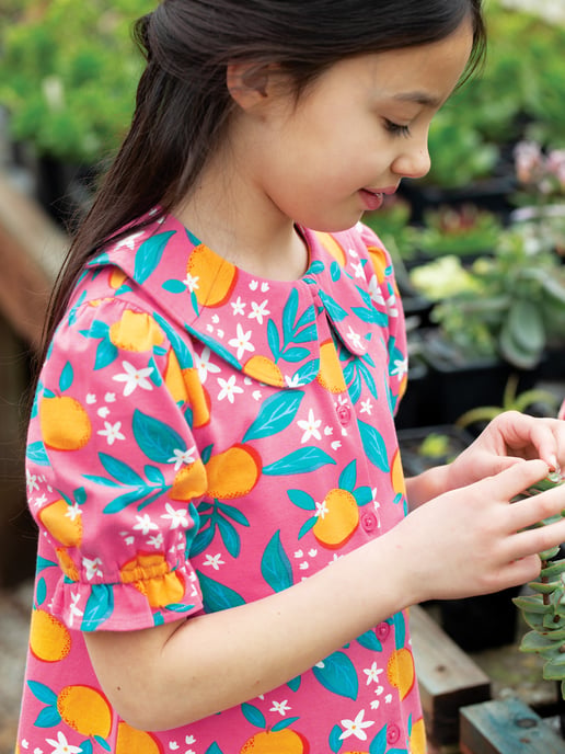 Frugi Girls Karensa Top - Pink - Image 3