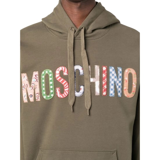Moschino Bold Geborduurde Hoodie Met Veelkleurig Logo In Groen - Image 4