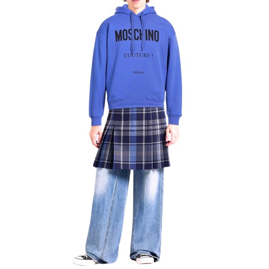 Moschino Couture Milano Blue Hoodie - Image 2