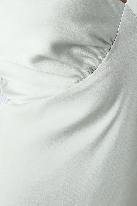 Coast Honoured Satin Back Crepe V Neck Tie Shoulder Maxi Bridesmaid Dress - Image 5