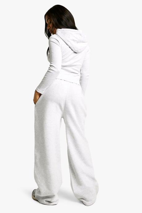 Rib Seam Detail Hoodie and Straight Leg Jogger Tracksuit - Image 2