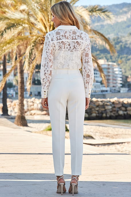 Ivory Premium Tapered Leg Trouser - Image 3