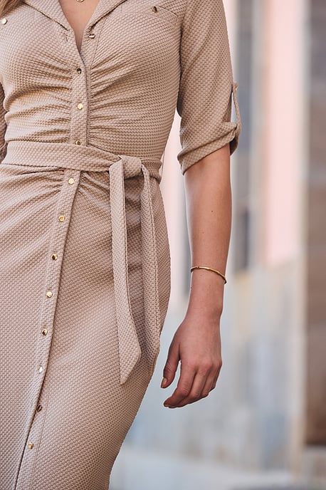 Stone Textured Midi Shirt Dress - Image 5