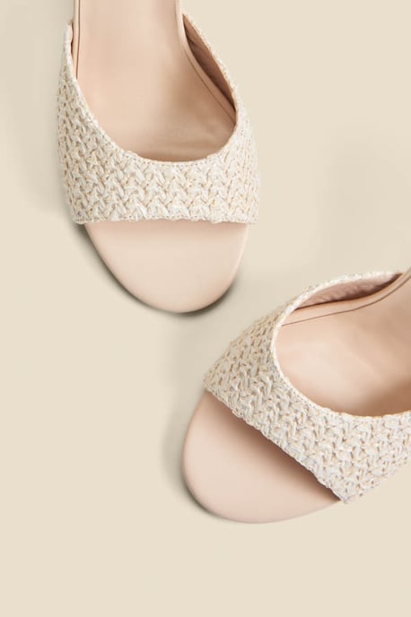 Natural Crochet High Heel Mules - Image 4