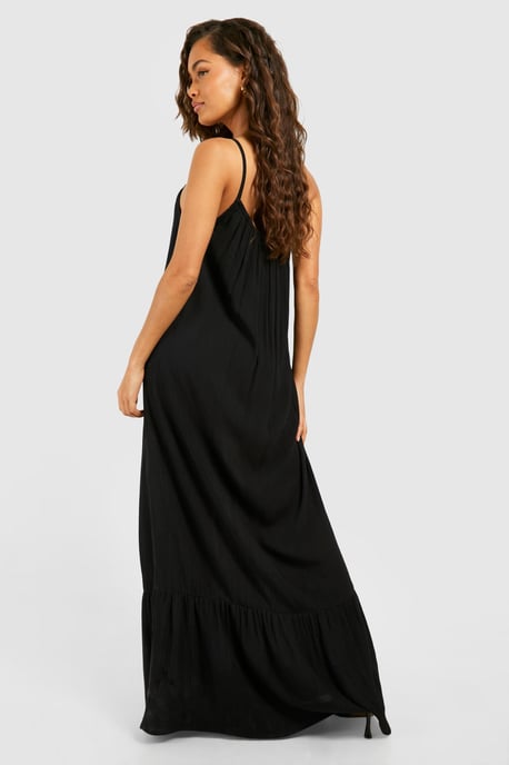 Strappy Cheesecloth Maxi Dress - Image 2