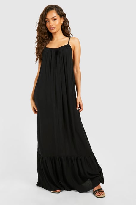 Strappy Cheesecloth Maxi Dress - Image 3