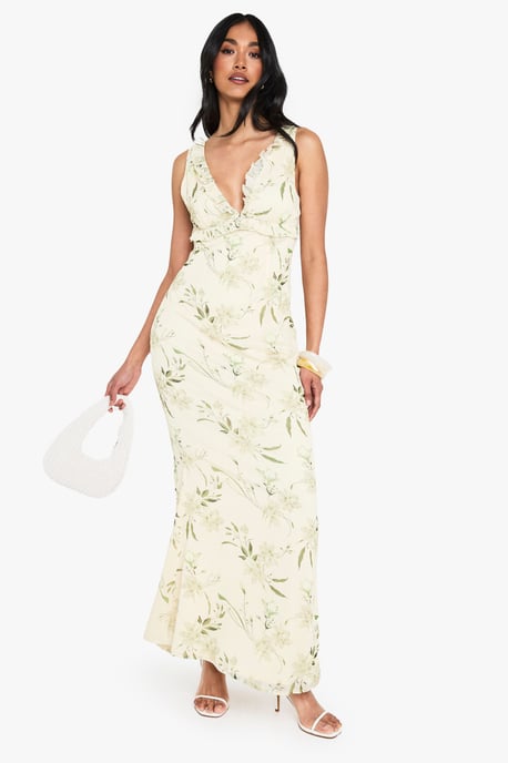 Floral Chiffon Maxi Slip Dress - Image 1
