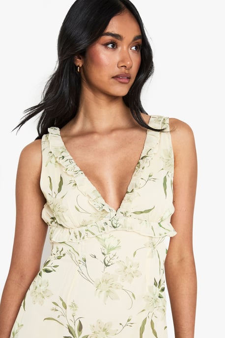 Floral Chiffon Maxi Slip Dress - Image 4