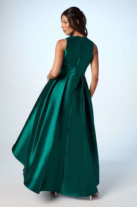 Coast Honoured Petite Sleeveless Plunge Waterfall Twill Maxi Bridesmaid Dress - Image 3