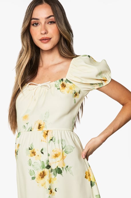 maternity floral milkmaid midi dress - Image 4