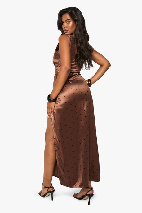 Polka Dot Lace Trim Maxi Dress - Image 2