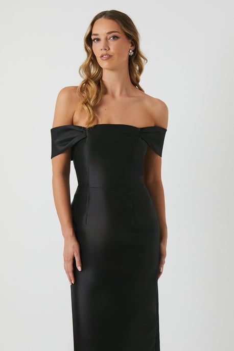 Coast Honoured Twill Bardot Column Midi Bridesmaid Dress - Image 2