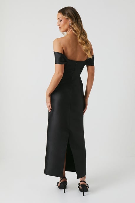 Coast Honoured Twill Bardot Column Midi Bridesmaid Dress - Image 3