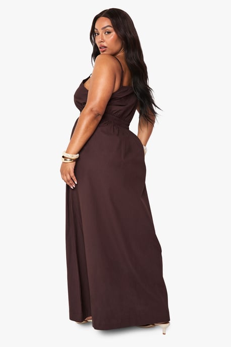 Plus Cotton Poplin Midaxi Dress - Image 2