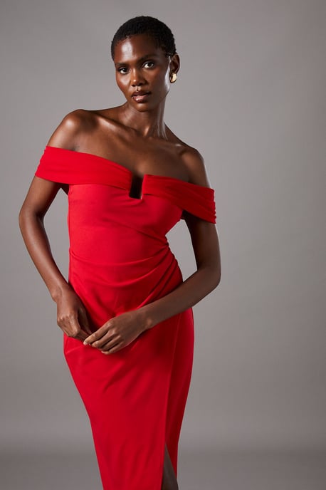 Bardot Scuba Bodycon Midi Dress - Image 2